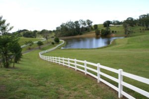 3 Rail White PVC Fencing