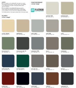 Colorbond colour chart