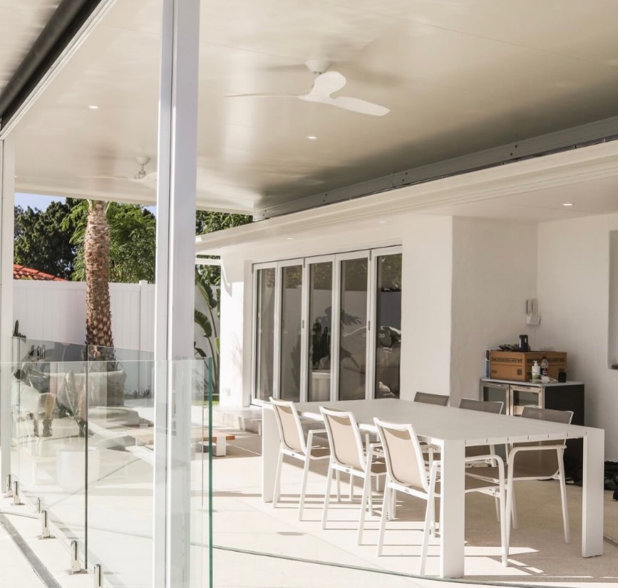 Outdoor insulated panel patio installation
